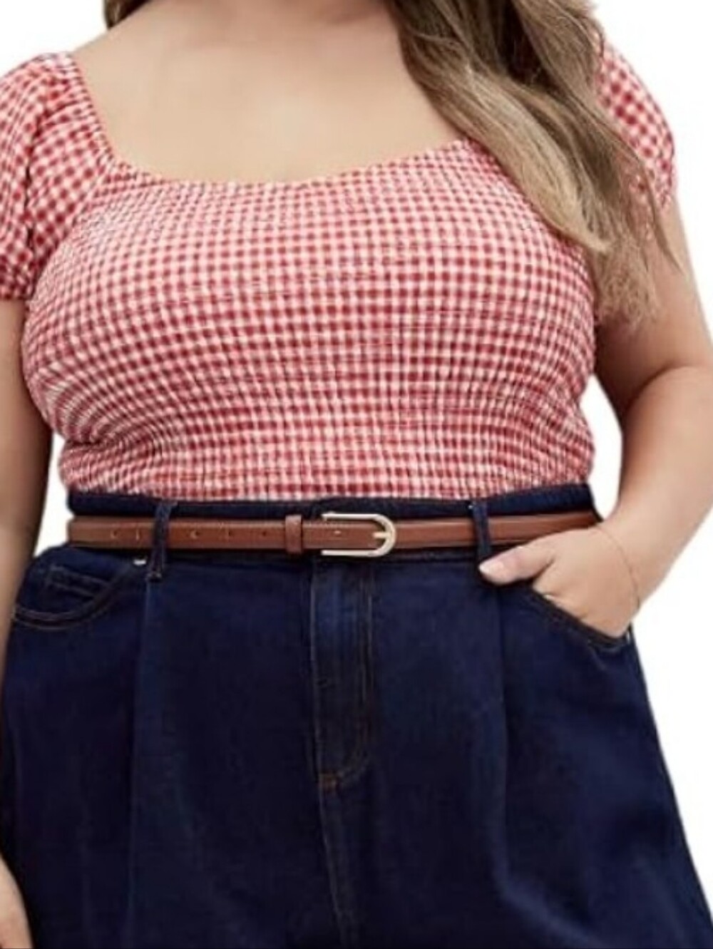 City Chic womens Top - Cute Gingham Fashion NWT Size M